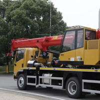 Grue de camion de 12 tonnes STC120T4, flèche en U à quatre sections de 28,1 m, grue mobile hydraulique compacte pour la construction