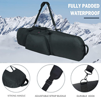 Sac de snowboard rembourré personnalisé 165cm 155 cm Sac d'équipement de snowboard avec grande poche étanche