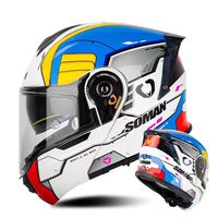 Nouveau casque de moto ABS à double visière relevable |   Casque de sécurité pour la conduite