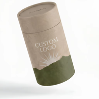 Boîte d'emballage cylindrique personnalisée en papier kraft écologique réutilisable avec fenêtre à lamination brillante et insert en velours pour mariage haut de gamme