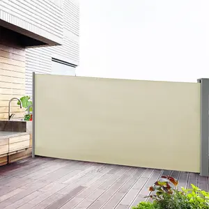 Patio Screen Rv Markisen schirm Weiß Datenschutz Metall farbe Einziehbare Seiten markise Outdoor Brown Box Verpackungs handbuch Vertikale Markise