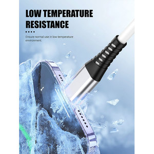 Câble de charge pour appareils intelligents de dernière génération, de qualité fantastique, en silicone véritable, type C vers type C, 6A, charge rapide, 4 en 1 - Product Image 2