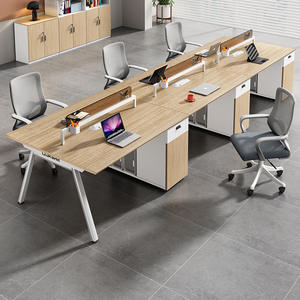 Ensemble bureau et chaise de bureau minimaliste moderne, bureau d'ordinateur pour employé avec espace de rangement avec tiroirs pour la maison ou le bureau - Product Image 4