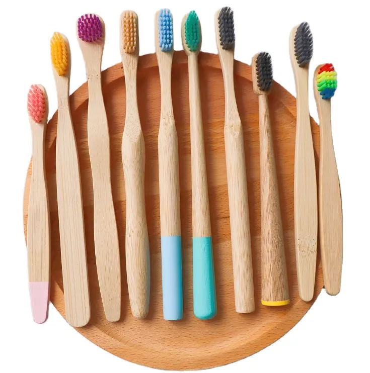 Natuurlijke Composteerbaar Tandenborstel Bamboe Tandenborstel Voor Kinderen Houten Tandenborstel