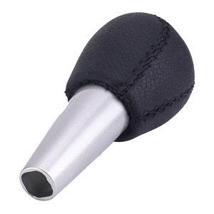 Volvo Car Gear <b>Knob</b> Black Leather Manual <b>Shift</b> Lever Ergonomic Design - Product Image 3
