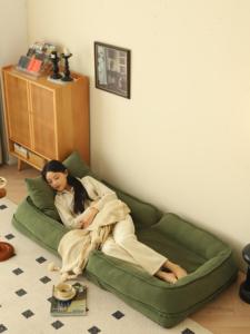 โซฟาพับได้สำหรับคนรักสัตว์เลี้ยง รูปทรงบ้านสุนัข  แบบญี่ปุ่น  วางได้ทั้งในบ้านและนอกบ้าน  ผ้ากำมะหยี่ลายเกล็ดหิมะ  ขนาดเล็กสำหรับห้องนอนเดี่ยว  ไม่ใช่โซฟาอินเตอร์เน็ต  ไม่ใช่โซฟาทาทามิ - Product Image 3