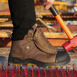 L611-1 Botas de Trabajo de Seguridad de Alta Calidad para Soldadura con Puntera de Composite, Color Marrón, Antideslizantes y Resistentes al Aceite con Protección Metatarsal para Minería - Product Image 6