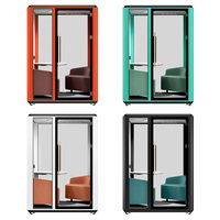 Nouvelle conception de cabine téléphonique insonorisée moderne pour bureau, cabine acoustique isolante à 2 places pour bureau à domicile et réunions privées, travail concentré