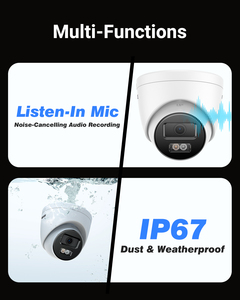 Sistema di Telecamere di Sicurezza ANNKE 8CH 5MP <span class=keywords><strong>PoE</strong></span> NVR con 4 Telecamere IP Turret <span class=keywords><strong>PoE</strong></span> 5MP AI e Doppia Illuminazione Intelligente e Microfono, Impermeabili IP67 - Product Image 6