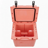 Glacière isotherme rotomoulée en PE de 45 qt, étanche, portable, avec chariot, pour camping, pique-nique et restauration en extérieur