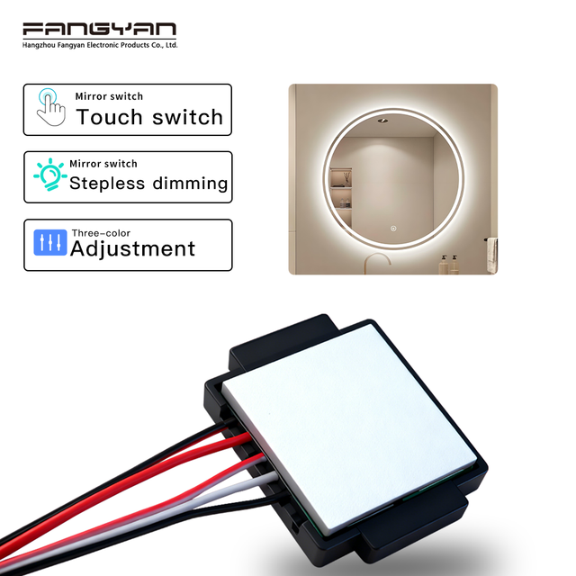 Hot Sale DC12V 60W Smart Dimmer Three-Color Capacitive Led Light Touch Switch for Cosmetic Mirror