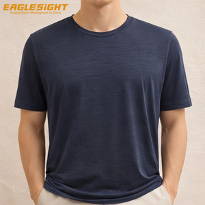 חולצת טי לגברים ונשים מ-100% צמר מרינו 17.5 מיקרון סופר-דק 150 גרם/מ'² ג'רזי, מותג פרטי בהתאמה אישית - Product Image 3