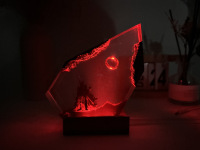 Lampe en résine artisanale créative lampe en résine en bois plongeur requin méduse veilleuse faite à la main meilleurs cadeaux