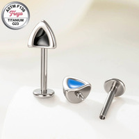 Piercing d'oreille Freya G23 en titane, forme flèche, 16G, pour tragus, cartilage, daith, bijoux de créateur pour femme