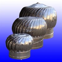 Ventilateur de toit moderne en acier inoxydable à turbine, système de ventilation éolienne sans alimentation électrique, ventilateur d'extraction de toit graphique de 410 mm de diamètre