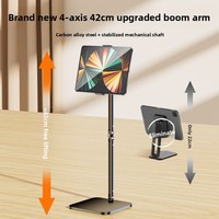 Support de bureau personnalisable en métal pour iPad et téléphone, support de diffusion en direct multifonctionnel, réglable en hauteur, support à selfie pour tablettes