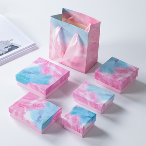 Caja de Joyería con Diseño de Mármol en Oferta, con Inserto de Espuma, Cajas de Joyería Cuadradas de Papel para el Día de San Valentín, Estuche de Embalaje con Logotipo Personalizado - Product Image 3