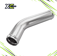 Raccord de tuyau d'intercooler CNC en aluminium 6061 à 45 degrés avec bordure à côtes, connecteur de tuyau en silicone de 1,25 à 4 pouces de diamètre extérieur pour l'automobile de course