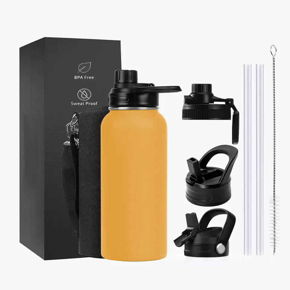 2022 Amazon Customization Eco-friendly Stainless Steel Flask Metal Insulation Vacuum Kettle Water Bottle