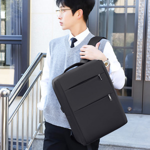 Sac à dos grande capacité pour ordinateur portable, sac d'affaires simple multifonction avec chargement USB, sac à dos personnalisable avec logo, cartable pour hommes - Product Image 2