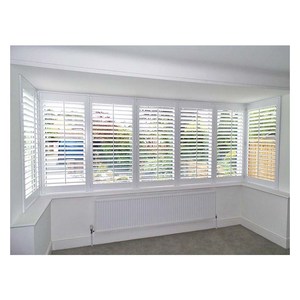 Volets de fenêtre en bois de plantation pour décoration intérieure sur mesure, fenêtre en <span class=keywords><strong>baie</strong></span> - Product Image 2