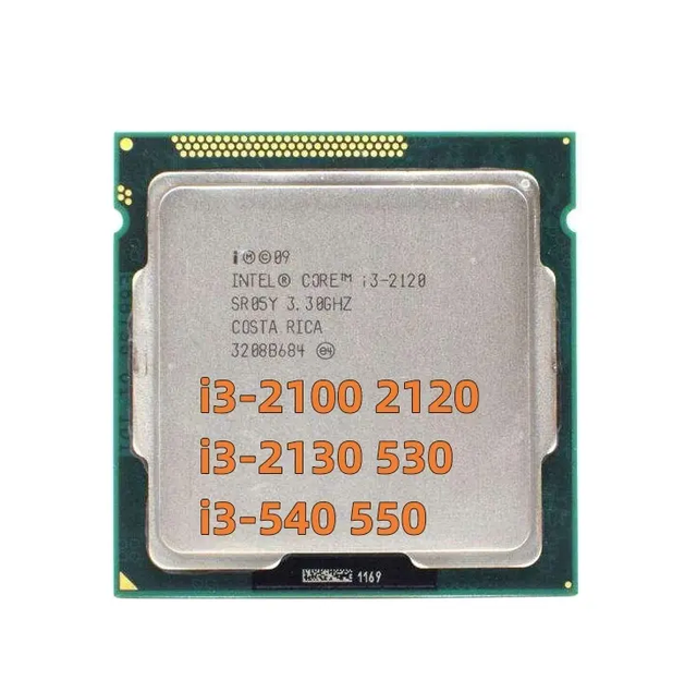 Hot Sale Intel Core I3-2100 2120 2130 3.1GHz 3MB LGA 1155 2nd Gen DDR3 22nm Desktop Computer CPU Processor