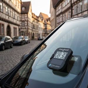 <span class=keywords><strong>Disque</strong></span> de stationnement électronique à double écran, rechargeable solaire et par USB-C, homologué E-MARK, minuteur de stationnement numérique pour les zones bleues européennes - Product Image 1