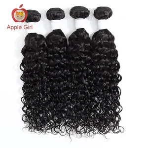 Apple Girl Dropshipping Wholesale Cuticle Aligned Virgin Hair Human Mink Brazilian Hair Bundles Unprocessed Water Wave Hair Bulk