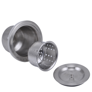 Stainless Steel Kitchen <strong>Sink</strong> <strong>Strainer</strong> with Removal <strong>Basket</strong>, Drainer Stopper. Round Shape Stainless Steel - Product Image 2