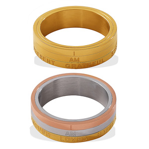 Adjustable Open Design Letter <b>Ring</b> Unisex Fashion Jewelry Gift Geometric Shape Circular <b>Ring</b> JZ146 - Product Image 5