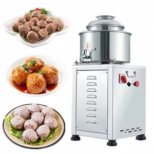 Mélangeur de viande électrique automatique en acier inoxydable pour la préparation de boulettes de viande, de pâtes à base de bœuf, de porc, de poisson et de crevettes - Product Image 1