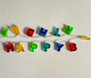 Collana di Buon Compleanno, Collana con Lettere Luminose, Collana a Tema Compleanno, Simbolo di Auguri, Felicità e Gioia - Product Image 5