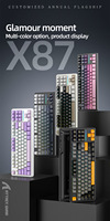 Wireless RGB Backlit Mechanical Keyboard USB/USB-C/2.4G Interface Waterproof Gasket-Mounted Side-Printed Keycaps Gaming Use No