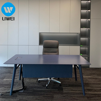Bureau de direction moderne en bois LIWEI - Design ergonomique, durable, taille et couleur personnalisables, garantie 3-5 ans, usage commercial