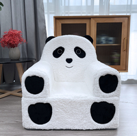 Großhandel Berber Fleece Niedlicher Panda-Form Kindersessel Schaumstoff-Sofa Maßgefertigtes Schaumstoff-Sofa im Sack