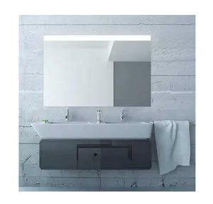 목욕 유리 Led 거울 벽 직사각형 Defogger 조명 욕실 터치 센서와 다기능 Led 거울