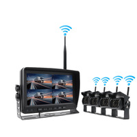 Kit de moniteur sans fil 7 pouces avec vision nocturne infrarouge, étanche et détection d'angle mort BSD pour camion avec caméra de recul 1080P CY-W2