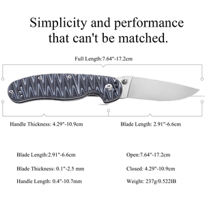 Xu hướng sản phẩm 2025 New arrivals micarta xử lý gấp Pocket Knife EDC ngoài trời cắm trại phòng thủ Survival chiến thuật dao - Product Image 2