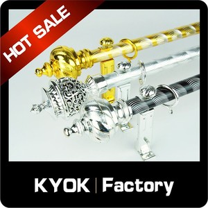 KYOK Vente en gros <span class=keywords><strong>Tringle</strong></span> à <span class=keywords><strong>rideau</strong></span> gravée dorée en fer du Guangdong moderne - Product Image 5
