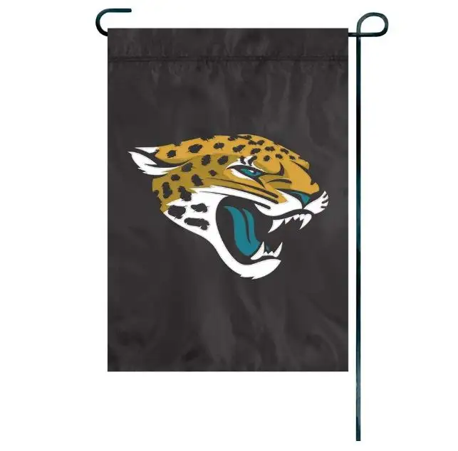 Bandeira de jardim dupla face personalizada 100% poliéster para Jacksonville Jaguars NFL decorada