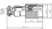 Connecteur de prise et de fiche d'aviation GX12 - Connecteur de câble à 2/3/4/5/6 broches