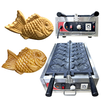 Machine électrique japonaise de fabrication de snacks Taiyaki, idée de petite entreprise, gaufrier Taiyaki à 6 poissons