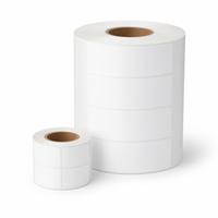 Etiquetas de Papel Térmico en Rollo, 100x100mm, Autoadhesivas, Cuadradas, para Impresión de Códigos de Barras en Almacenes