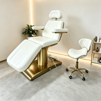Table de massage à 3 moteurs, lit de spa moderne, lit de beauté électrique esthétique pour cils avec commande au pied, lits de beauté électriques pour soins du visage