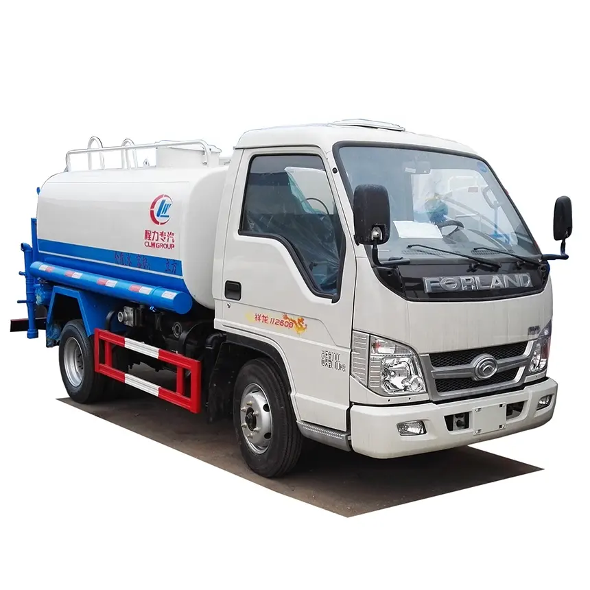 شاحنة صهريج مياه صغيرة 4x2 بجودة عالية, شاحنة صهريج مياه صغيرة 4x2 FOTON مع جسم خزان بيضاوي الشكل للبيع