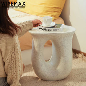 WISEMAX FURNITURE mobili da soggiorno nordici tavolino da salotto ovale piccolo tavolino da caffè in <span class=keywords><strong>resina</strong></span> con struttura in fibra di vetro <span class=keywords><strong>bianco</strong></span> per la casa - Product Image 4