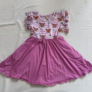 Body con gonna <span class=keywords><strong>da</strong></span> principessa in bambù stampato su misura per neonata in morbido bambù a maniche corte - Product Image 3