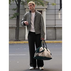 FOXA Men's Casual Baggy Pants Lightweight Wide Leg <b>Lounge</b> Travel Pants Streetwear With Pockets - Product Image 3