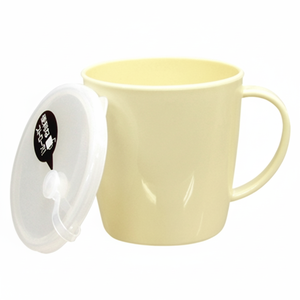 Tazza in ceramica con coperchio Beige - Product Image 1