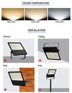 ไฟสปอร์ตไลท์กลางแจ้ง 400 วัตต์ IP66 300w 500w 600w สำหรับซอฟต์บอล กอล์ฟ งานก่อสร้าง โปรเจคเตอร์ สนามกีฬา รุ่น WD-166 200w Led Ip66 - Product Image 3